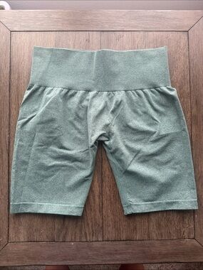 NVGTN Sage Green High-Waist Biker Shorts